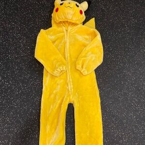 Vintage Pikachu, Warner Brothers Nintendo Yellow Kids One Piece Costume y2k m